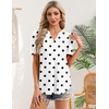 Zeagoo Women Blouses Puff Short Sleeve Tops V Neck Dressy Casual Spring Shirts Boho Floral Cute Clothes 2026(Jh592- Polka Dots)
