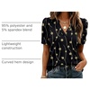 Zeagoo Women Blouses Puff Short Sleeve Tops V Neck Dressy Casual Spring Shirts Boho Floral Cute Clothes 2026(Jh601-black)