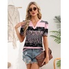 Zeagoo Women Blouses Puff Short Sleeve Tops V Neck Dressy Casual Spring Shirts Boho Floral Cute Clothes 2026(Tz245-stripe)