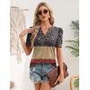 Zeagoo Women Blouses Puff Short Sleeve Tops V Neck Dressy Casual Spring Shirts Boho Floral Cute Clothes 2026(Xh553-flowers)