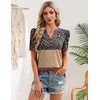 Zeagoo Women Blouses Puff Short Sleeve Tops V Neck Dressy Casual Spring Shirts Boho Floral Cute Clothes 2026(Xh553-flowers)