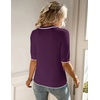 Zeagoo Women Short Sleeve Sweater Summer Crew Neck Dressy Casual Tops(Dark Purple)