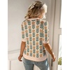 Zeagoo Women Short Sleeve Sweater Summer Crew Neck Dressy Casual Tops(Floral Khaki-orange)