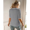 Zeagoo Women Short Sleeve Sweater Summer Crew Neck Dressy Casual Tops(Gray)