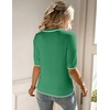 Zeagoo Women Short Sleeve Sweater Summer Crew Neck Dressy Casual Tops(Green)