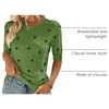 Zeagoo Women Short Sleeve Sweater Summer Crew Neck Dressy Casual Tops(Polka Pots Green 271)