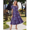 Zeagoo Women Summer Midi A Line Dress Short Sleeve Casual Flowy Tiered Beach Long Sundress with Pockets 2026 Vacation Travel(Mz907)