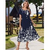 Zeagoo Women Summer Midi A Line Dress Short Sleeve Casual Flowy Tiered Beach Long Sundress with Pockets 2026 Vacation Travel(Sf103)