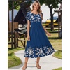 Zeagoo Women Summer Midi A Line Dress Short Sleeve Casual Flowy Tiered Beach Long Sundress with Pockets 2026 Vacation Travel(Sp121)