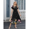 Zeagoo Women Summer Midi A Line Dress Short Sleeve Casual Flowy Tiered Beach Long Sundress with Pockets 2026 Vacation Travel(Wf120)