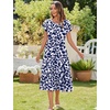 Zeagoo Women Summer Midi A Line Dress Short Sleeve Casual Flowy Tiered Beach Long Sundress with Pockets 2026 Vacation Travel(Zw522)