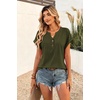 Zeagoo Women Tops Short Sleeve T Shirts V Neck Dressy Casual Work Blouses(Army Green)