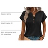 Zeagoo Women Tops Short Sleeve T Shirts V Neck Dressy Casual Work Blouses(Black)