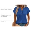 Zeagoo Women Tops Short Sleeve T Shirts V Neck Dressy Casual Work Blouses(Cx319-blue)
