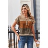 Zeagoo Women Tops Short Sleeve T Shirts V Neck Dressy Casual Work Blouses(Jh398-geometric)