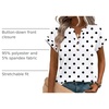 Zeagoo Women Tops Short Sleeve T Shirts V Neck Dressy Casual Work Blouses(Jh592-polka Dots)