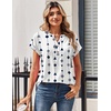 Zeagoo Women Tops Short Sleeve T Shirts V Neck Dressy Casual Work Blouses(Jh599-figure)