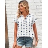 Zeagoo Women Tops Short Sleeve T Shirts V Neck Dressy Casual Work Blouses(Jh599-figure)