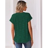 Zeagoo Women Tops Short Sleeve T Shirts V Neck Dressy Casual Work Blouses(Sd484)