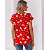 Zeagoo Women Tops Short Sleeve T Shirts V Neck Dressy Casual Work Blouses(Sd737)