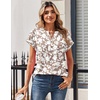 Zeagoo Women Tops Short Sleeve T Shirts V Neck Dressy Casual Work Blouses(Sf295-beige)