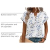 Zeagoo Women Tops Short Sleeve T Shirts V Neck Dressy Casual Work Blouses(Sp106-leaves)