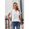 Zeagoo Women Tops Short Sleeve T Shirts V Neck Dressy Casual Work Blouses(White)