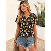 Zeagoo Women Tops Short Sleeve T Shirts V Neck Dressy Casual Work Blouses(Ws116)