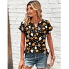 Zeagoo Women Tops Short Sleeve T Shirts V Neck Dressy Casual Work Blouses(Ws116)