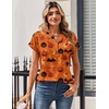 Zeagoo Women Tops Short Sleeve T Shirts V Neck Dressy Casual Work Blouses(Ws85)