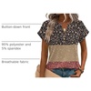 Zeagoo Women Tops Short Sleeve T Shirts V Neck Dressy Casual Work Blouses(Xh553-flowers)