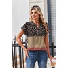 Zeagoo Women Tops Short Sleeve T Shirts V Neck Dressy Casual Work Blouses(Xh553-flowers)
