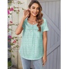 Zeagoo Women Tunics Tops Short Sleeve Summer Shirts Dressy Casual Blouses(An202)
