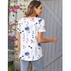 Zeagoo Women Tunics Tops Short Sleeve Summer Shirts Dressy Casual Blouses(Bf112)