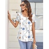 Zeagoo Women Tunics Tops Short Sleeve Summer Shirts Dressy Casual Blouses(Bf112)