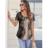 Zeagoo Women Tunics Tops Short Sleeve Summer Shirts Dressy Casual Blouses(Cx278)