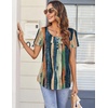 Zeagoo Women Tunics Tops Short Sleeve Summer Shirts Dressy Casual Blouses(Cx289)