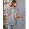 Zeagoo Women Tunics Tops Short Sleeve Summer Shirts Dressy Casual Blouses(Hf36)