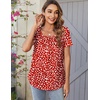 Zeagoo Women Tunics Tops Short Sleeve Summer Shirts Dressy Casual Blouses(Jh590)