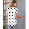 Zeagoo Women Tunics Tops Short Sleeve Summer Shirts Dressy Casual Blouses(Jh592- Polka Dots)