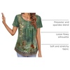 Zeagoo Women Tunics Tops Short Sleeve Summer Shirts Dressy Casual Blouses(Pa171)