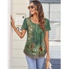Zeagoo Women Tunics Tops Short Sleeve Summer Shirts Dressy Casual Blouses(Pa171)