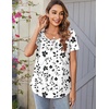 Zeagoo Women Tunics Tops Short Sleeve Summer Shirts Dressy Casual Blouses(Sf291)