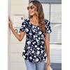 Zeagoo Women Tunics Tops Short Sleeve Summer Shirts Dressy Casual Blouses(Sf297)