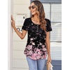 Zeagoo Women Tunics Tops Short Sleeve Summer Shirts Dressy Casual Blouses(Sf31)