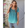 Zeagoo Women Tunics Tops Short Sleeve Summer Shirts Dressy Casual Blouses(Xh363)