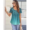 Zeagoo Women Tunics Tops Short Sleeve Summer Shirts Dressy Casual Blouses(Xh363)