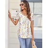 Zeagoo Women Tunics Tops Short Sleeve Summer Shirts Dressy Casual Blouses(Xh403)