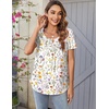 Zeagoo Women Tunics Tops Short Sleeve Summer Shirts Dressy Casual Blouses(Xh403)
