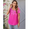 Zeagoo Women Tunics Tops Short Sleeve Summer Shirts Dressy Casual Blouses(Xh405)
